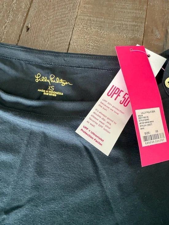 Lilly Pulitzer Black Sophie Dress with Gold Shoulder Buttons XS NWT - Picture 5 of 10